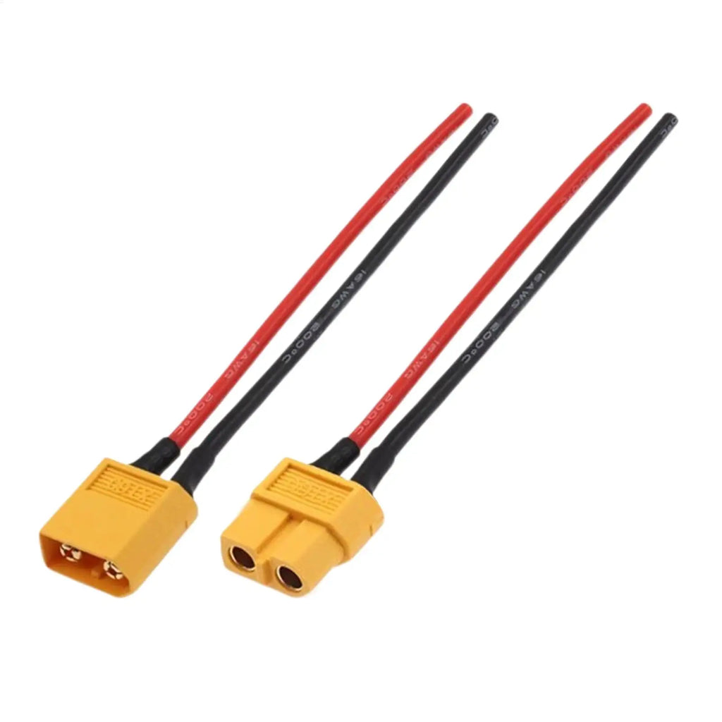 XT60 Male Female 16AWG 10cm Extension Cable – Solar, Drone, RC