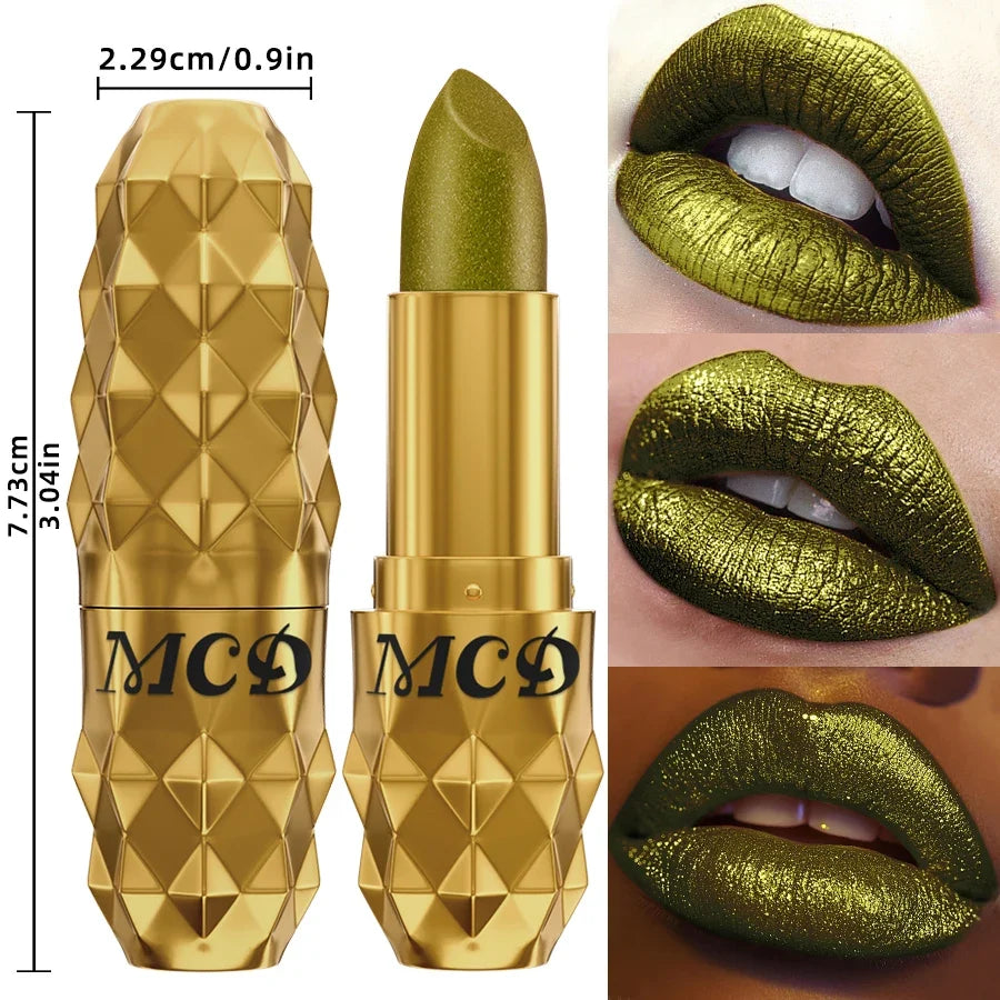 MCD 5-Color Glitter Pearlescent Lipstick Set – Long-Lasting Lip Tint