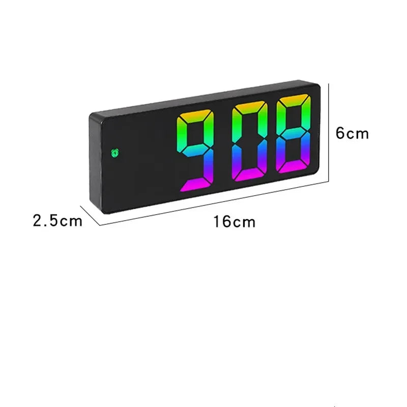 LED Digital Alarm Clock – Voice Control & Brightness Adjust