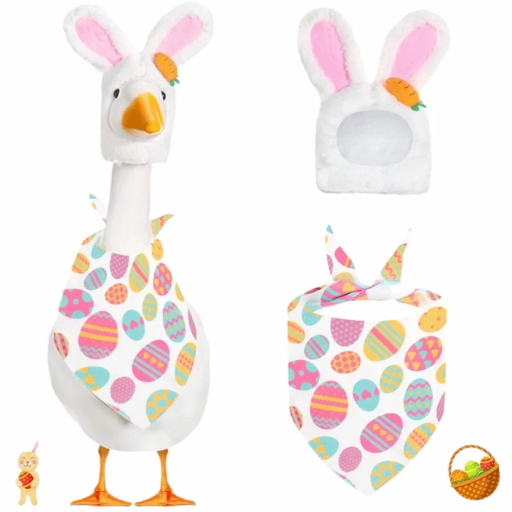 Easter Porch Goose Outfit Set | Cute Garden Decoration