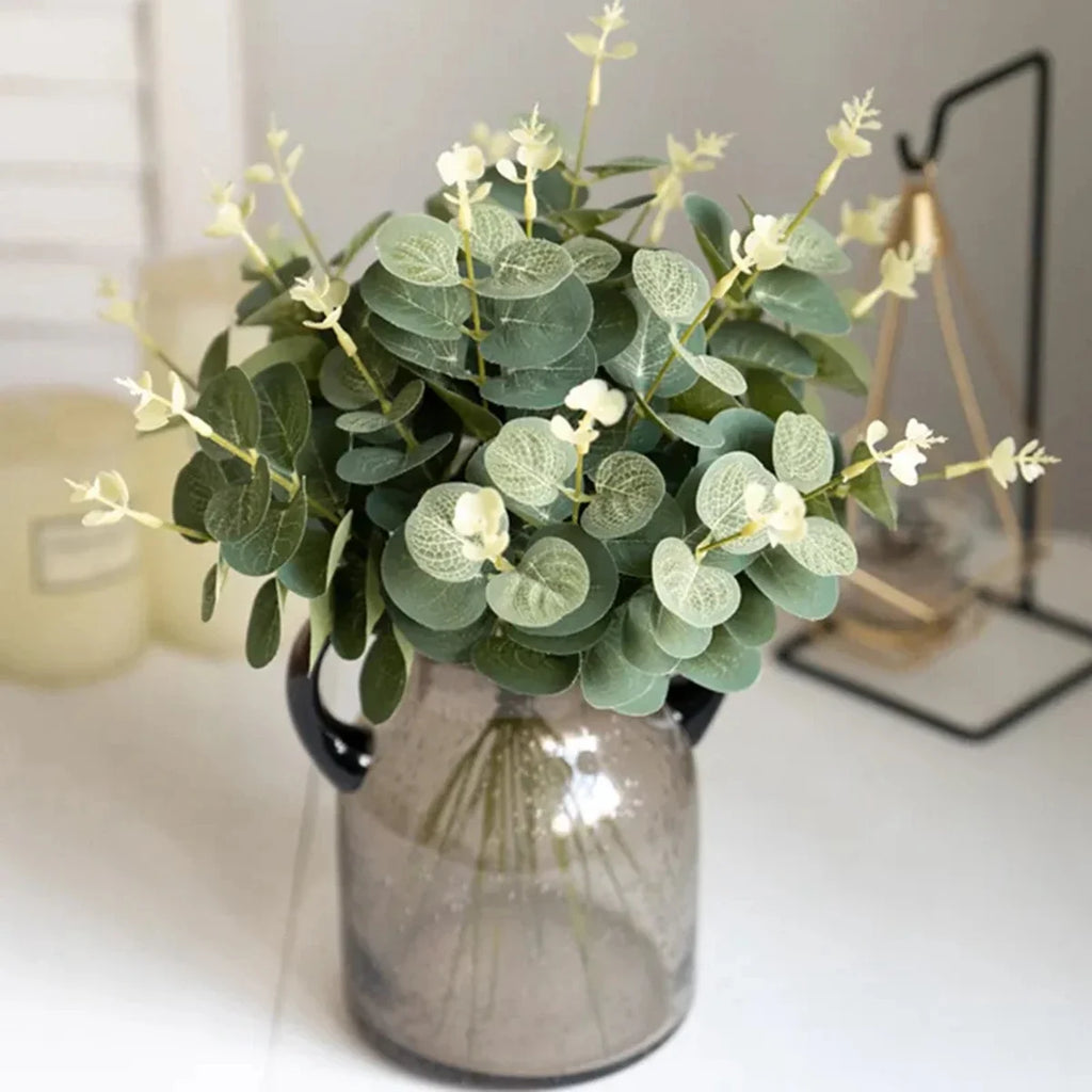 Artificial Eucalyptus Leaves Silk Stems 20/60 Pcs – Décor