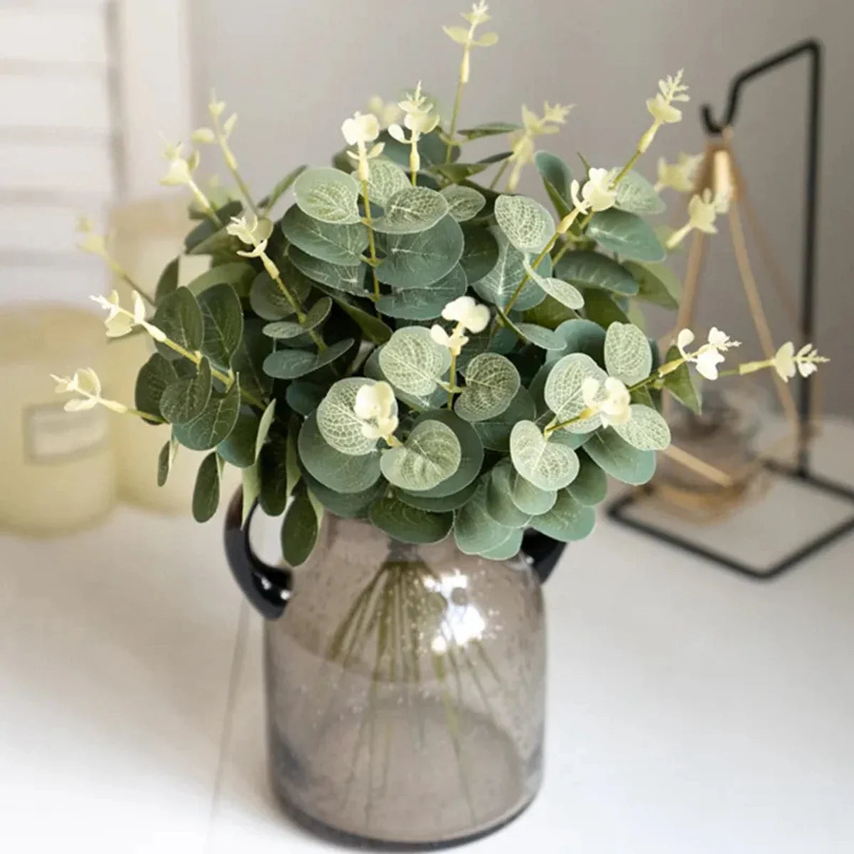 Artificial Eucalyptus Leaves Silk Stems 20/60 Pcs – Décor