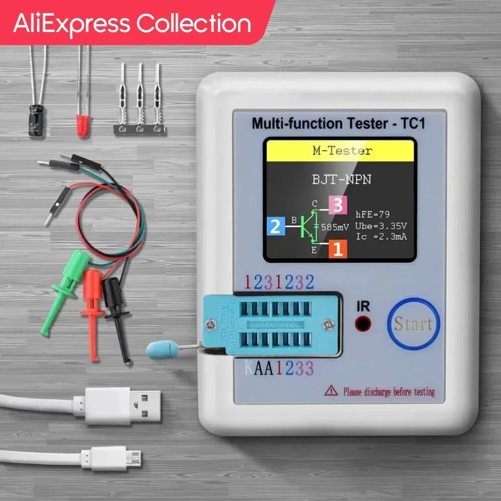 LCR TC1 TFT LCD Display Multimeter Transistor Tester Diode Triode