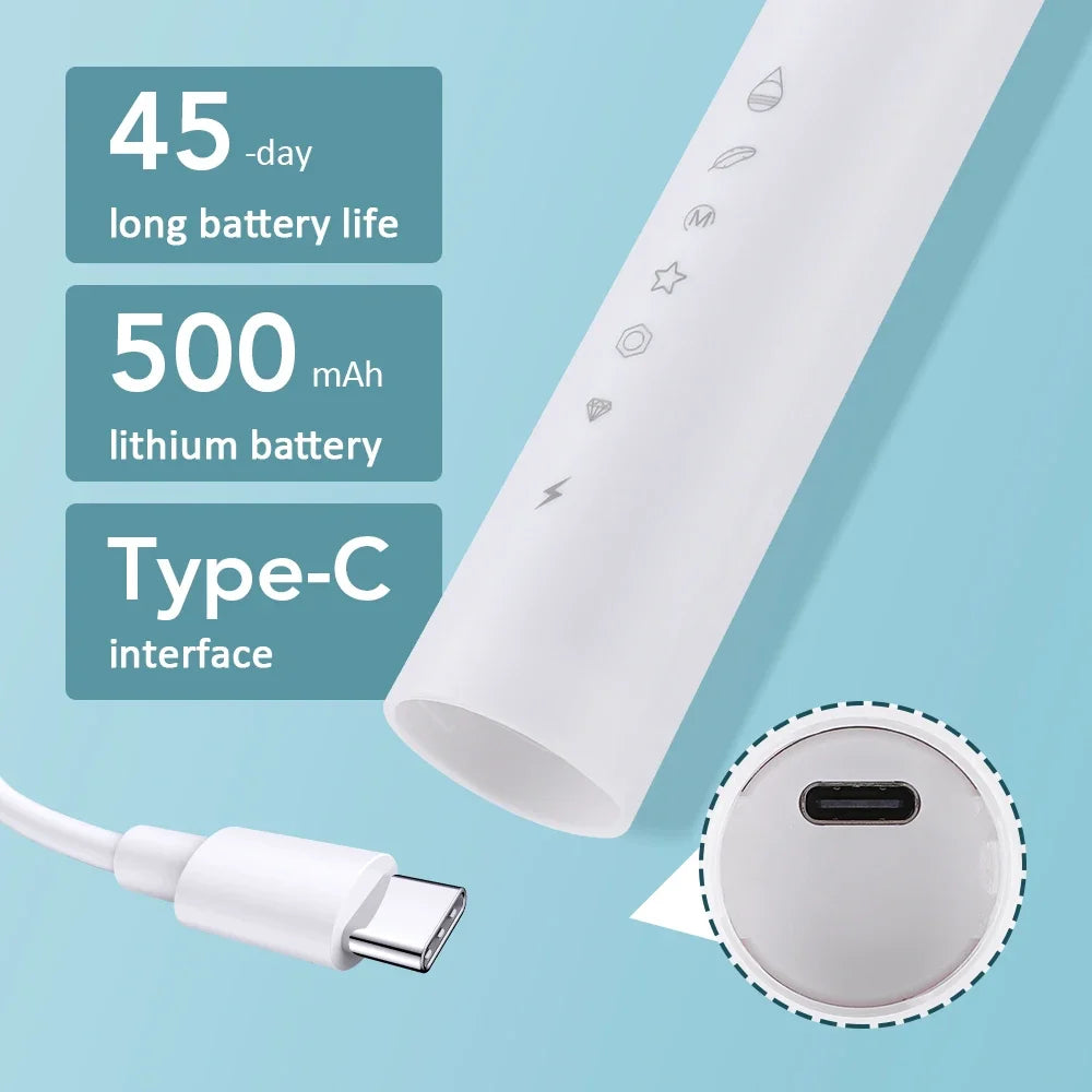 Hailicare Sonic Electric Toothbrush | 6 Modes, 4 Heads, IPX67