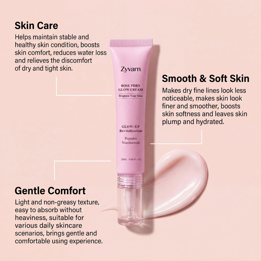 ZYVARN Rose PDRN Glow Boost Cream – Niacinamide & Peptide