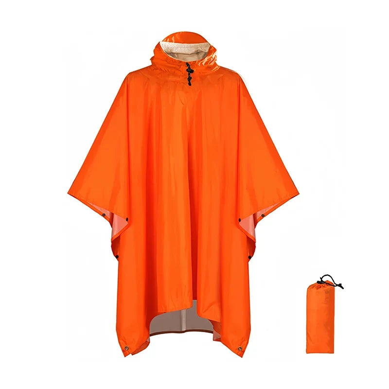 3-in-1 Waterproof Rain Poncho – Hiking, Camping & Travel