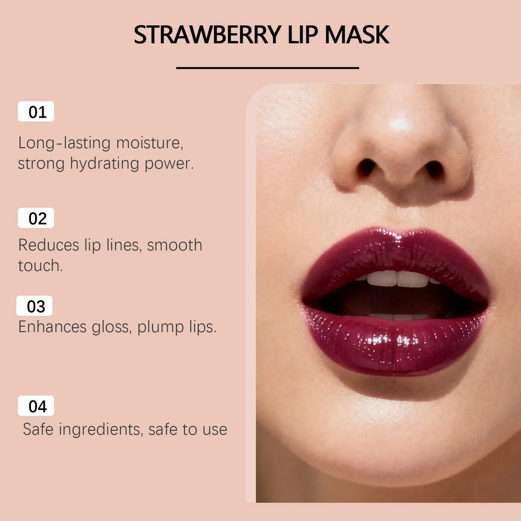Strawberry Overnight Lip Mask | Moisturizing Sleeping Lip Treatment