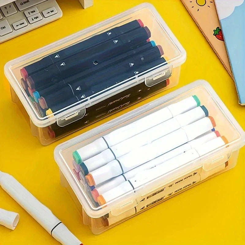 Large Capacity Transparent Storage Box Portable Tension Organizer