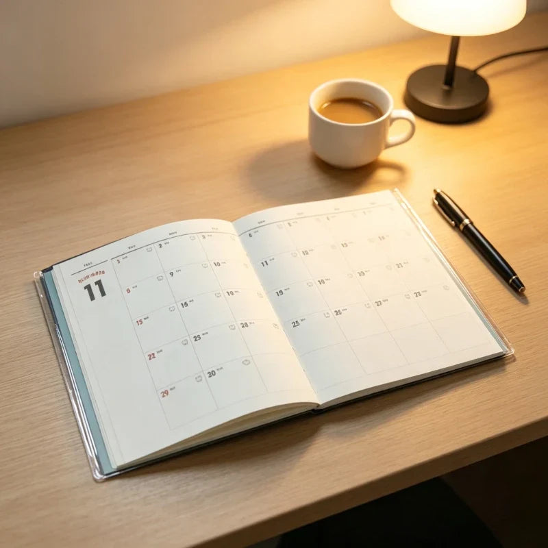 2026 Faux Leather Daily Planner – Weekly & Monthly Agenda