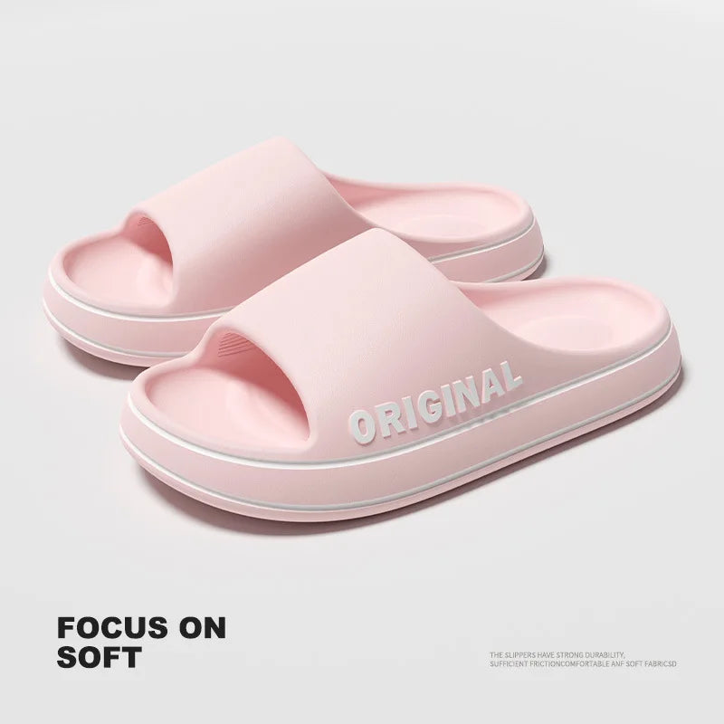 Thick Sole Anti-Slip Slides – Unisex Indoor & Beach Sandals