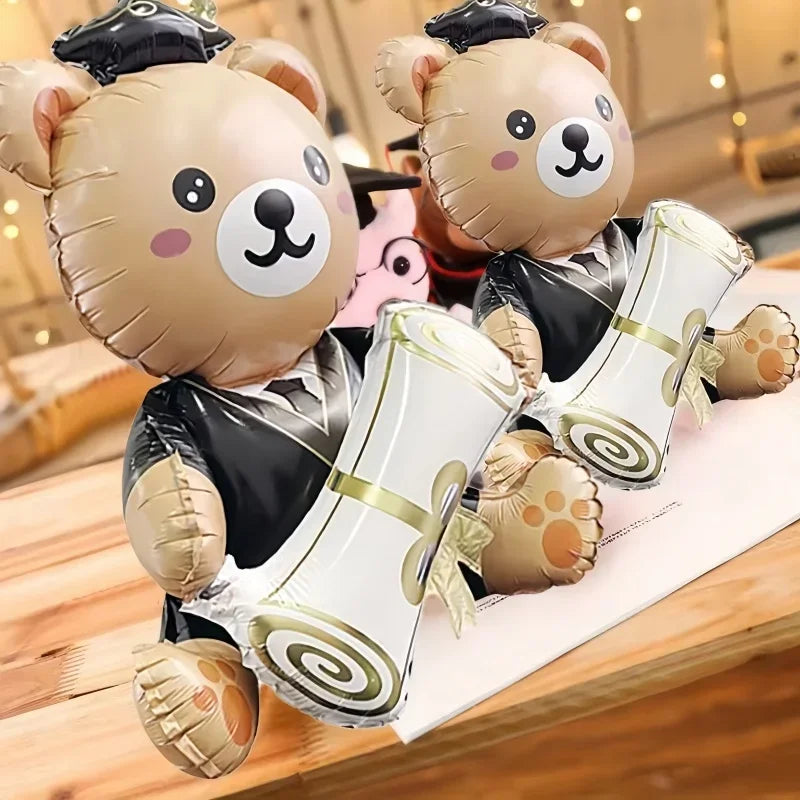 Graduation Bear Aluminum Film Balloon Cute Party Perfect School