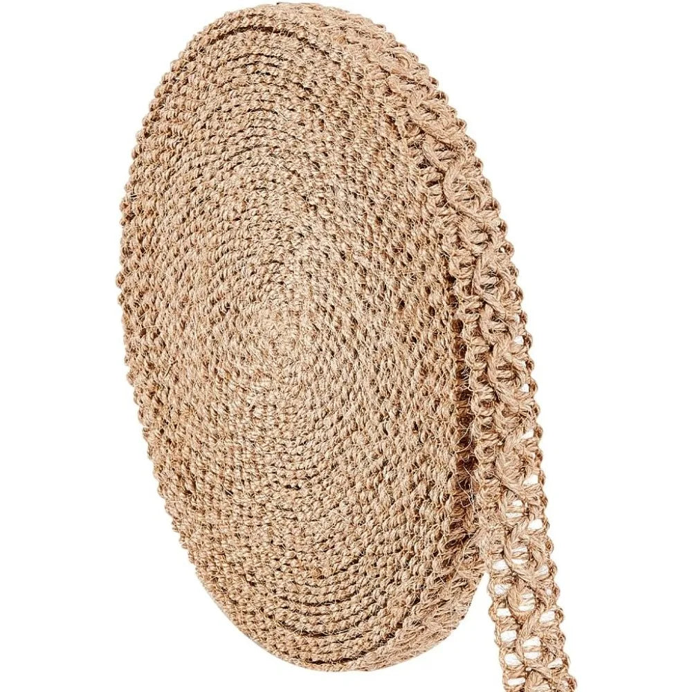 Braided Burlap Ribbon 10m – Rustic Jute Gimp Braid Trim