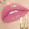 QIBEST Glitter Lipstick Lip Balm Change Transparent Moisturizing