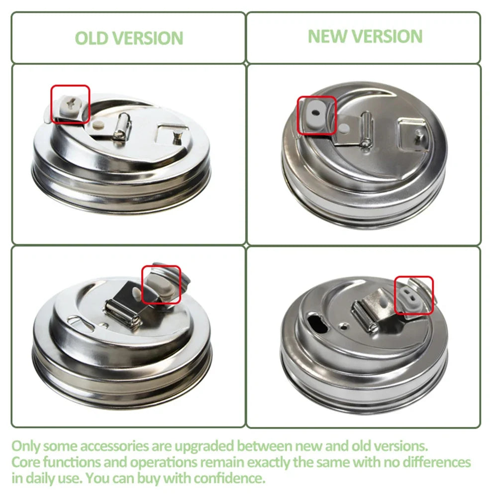 304 Stainless Steel Wide Mouth Mason Jar Lid – Leakproof