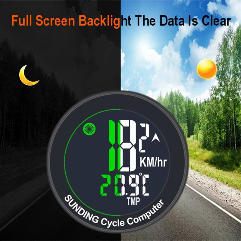 Wireless Bike Computer – Waterproof Cycling Speedometer & Odometer