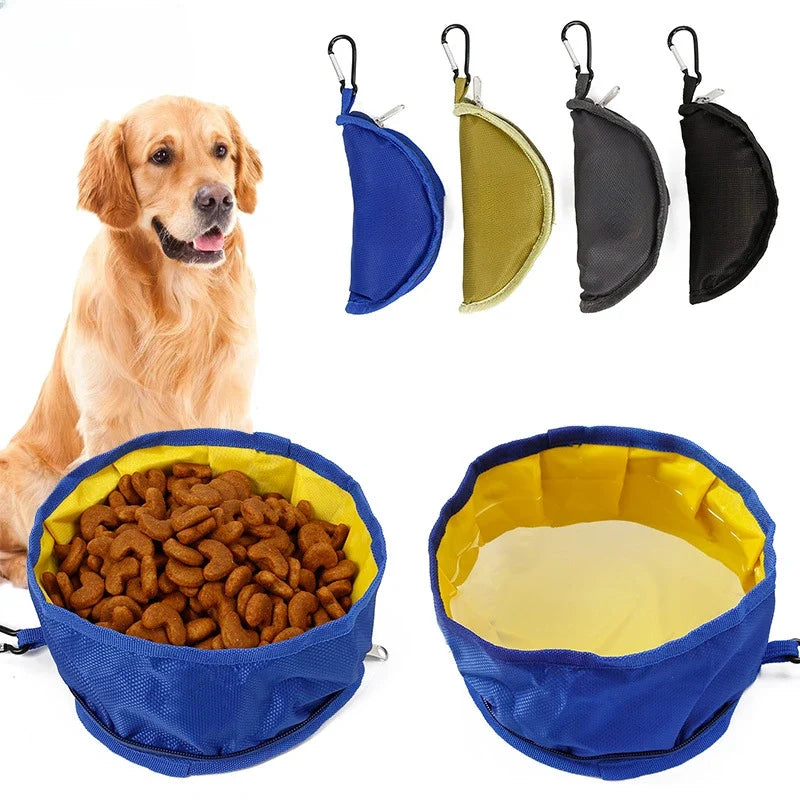 1100ml Foldable Dog Travel Bowl – Portable Collapsible Pet Bowl