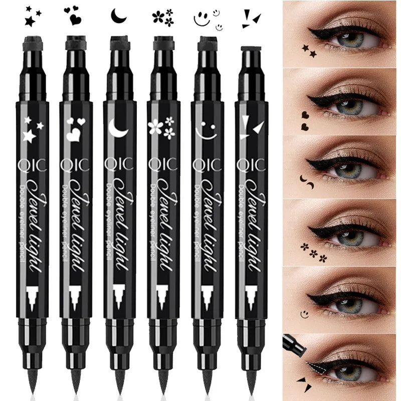 QIC 2-in-1 Stamp Liquid Eyeliner Pen – Waterproof, Long-Lasting