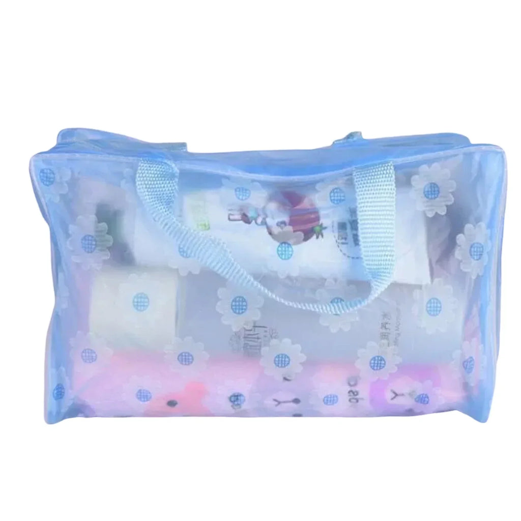Clear PVC Makeup Bag with Zipper & Handles | Travel Organizer