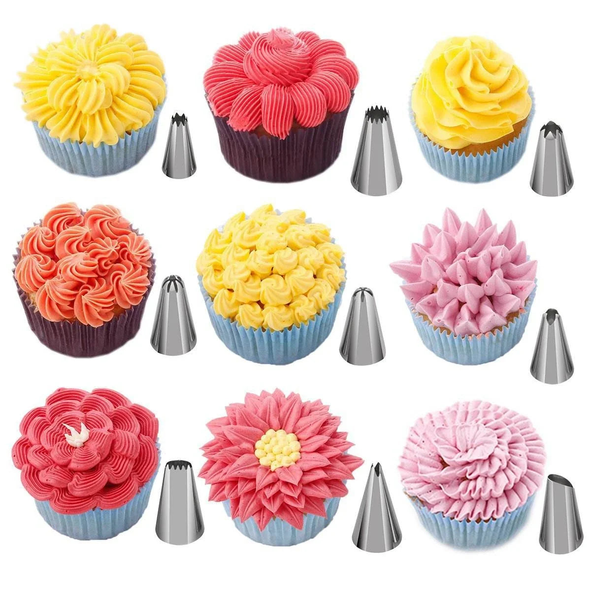 78-Piece Cake Decorating Set – Piping Bags, Tips & Nozzles