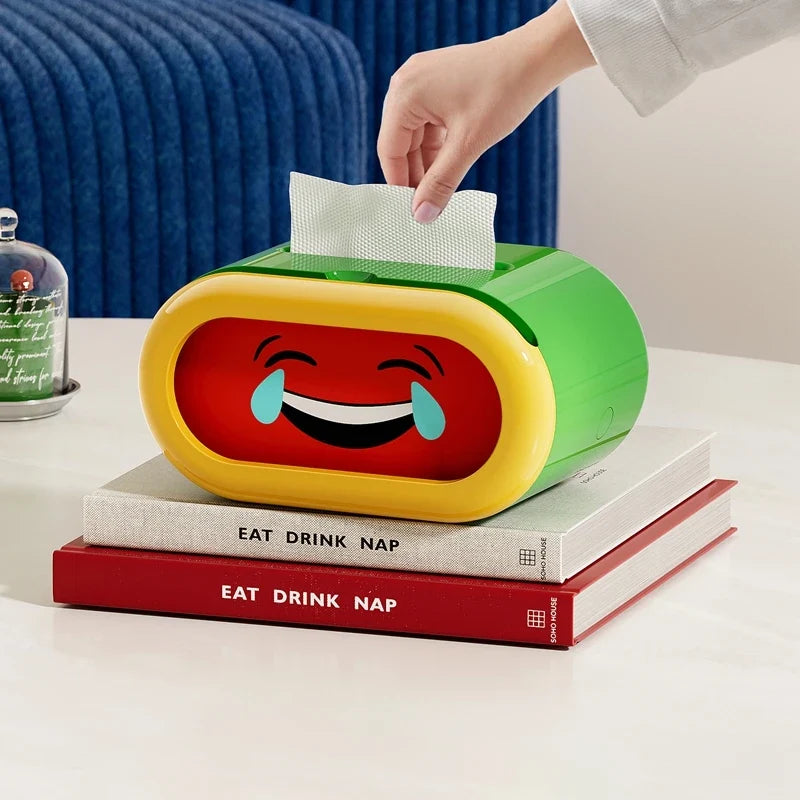 Creative Tissue Box Cover Interchangeable Expression Pattern Storage