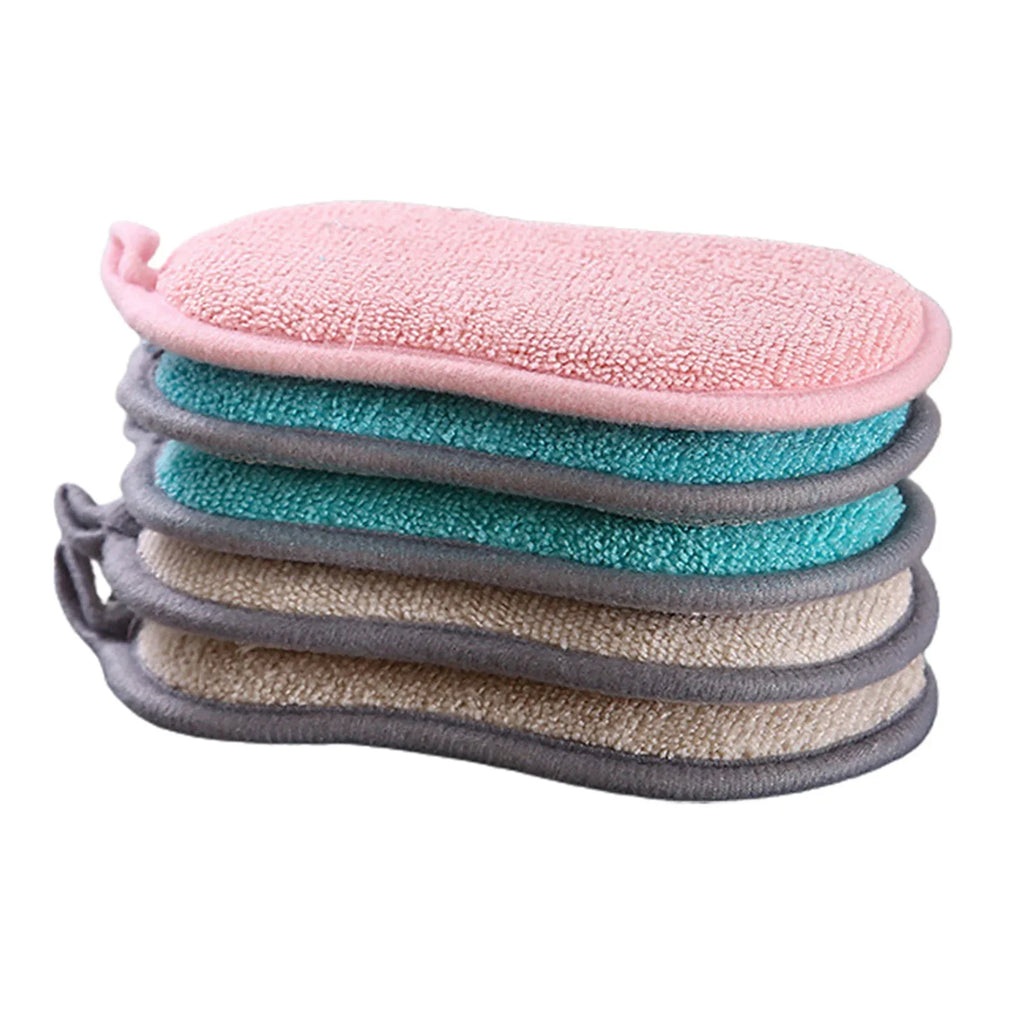 Multipurpose Microfiber Kitchen Scrub Sponges – 5 Pack