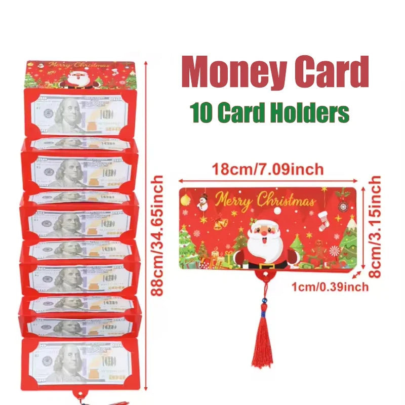 Christmas Money Holder Wallet Red Envelope Greeting Card Creative