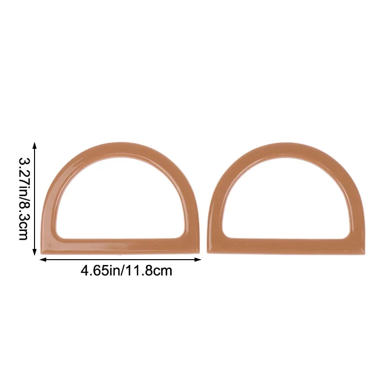 2Pcs D-Shape Bag Handles – DIY Purse & Crochet Bag Handles