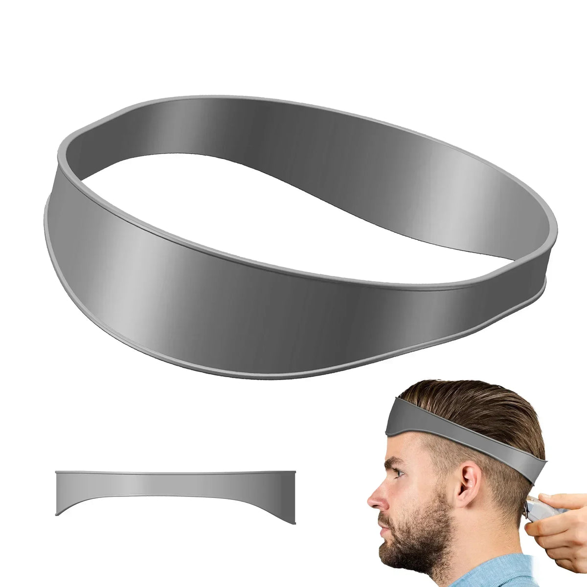 Silicone Hair Fade Guide Template | DIY Barber Neckline Band