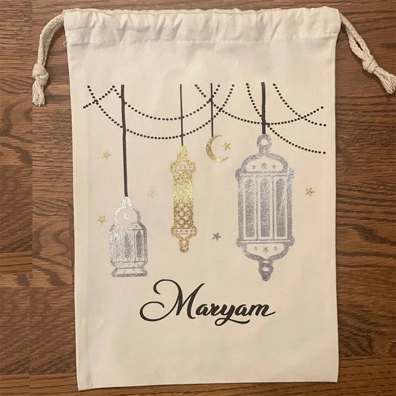 Personalised Ramadan Eid Mubarak Gift Sack | Lantern Décor Bag