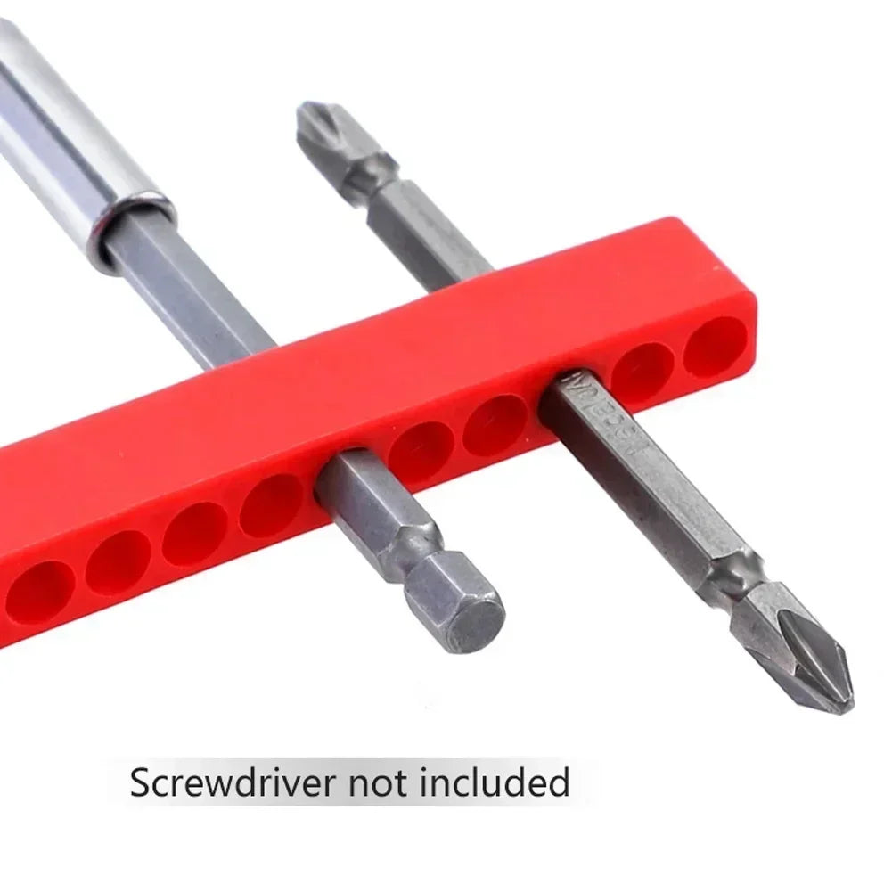 5-Pack 12-Hole Hex Bit Organizer – 1/4" Screwdriver Bit Holder