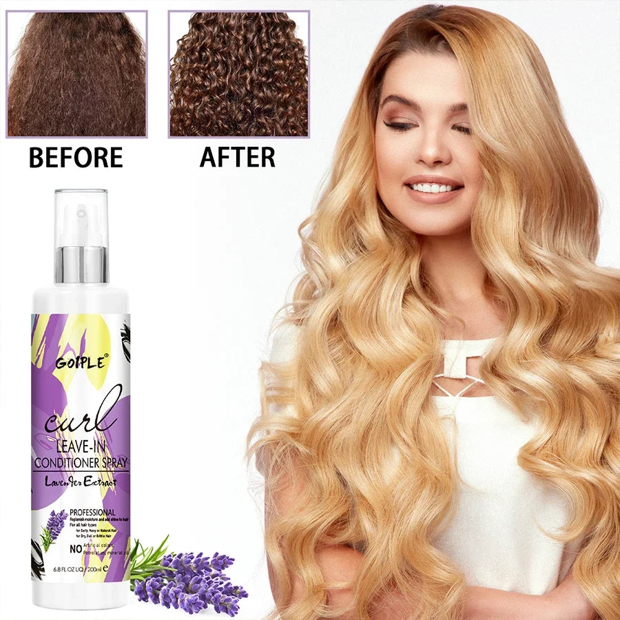 Curl Leave-In Conditioner Spray 200ml – Anti-Frizz 2A–4C Hair