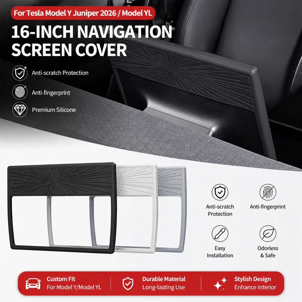 16" Silicone Screen Protector Frame for Tesla Model Y 2026