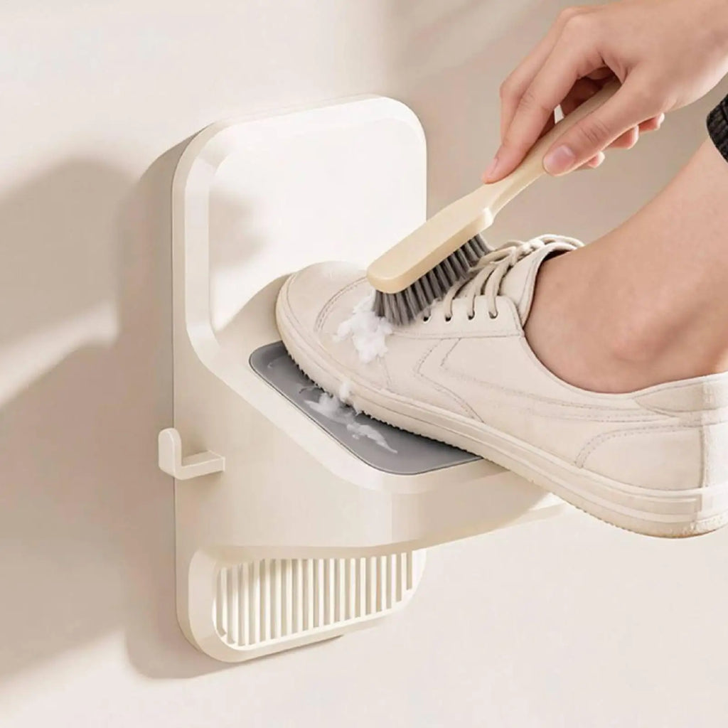 No-Drill Shower Foot Rest with Hooks & Suction Cup for Shaving