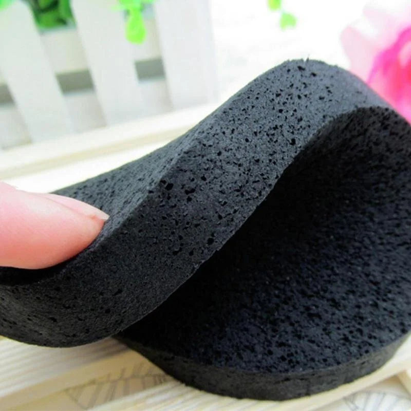 Soft Natural Black Bamboo Sponge Beauty Face Wash Cleaning Cosmetic