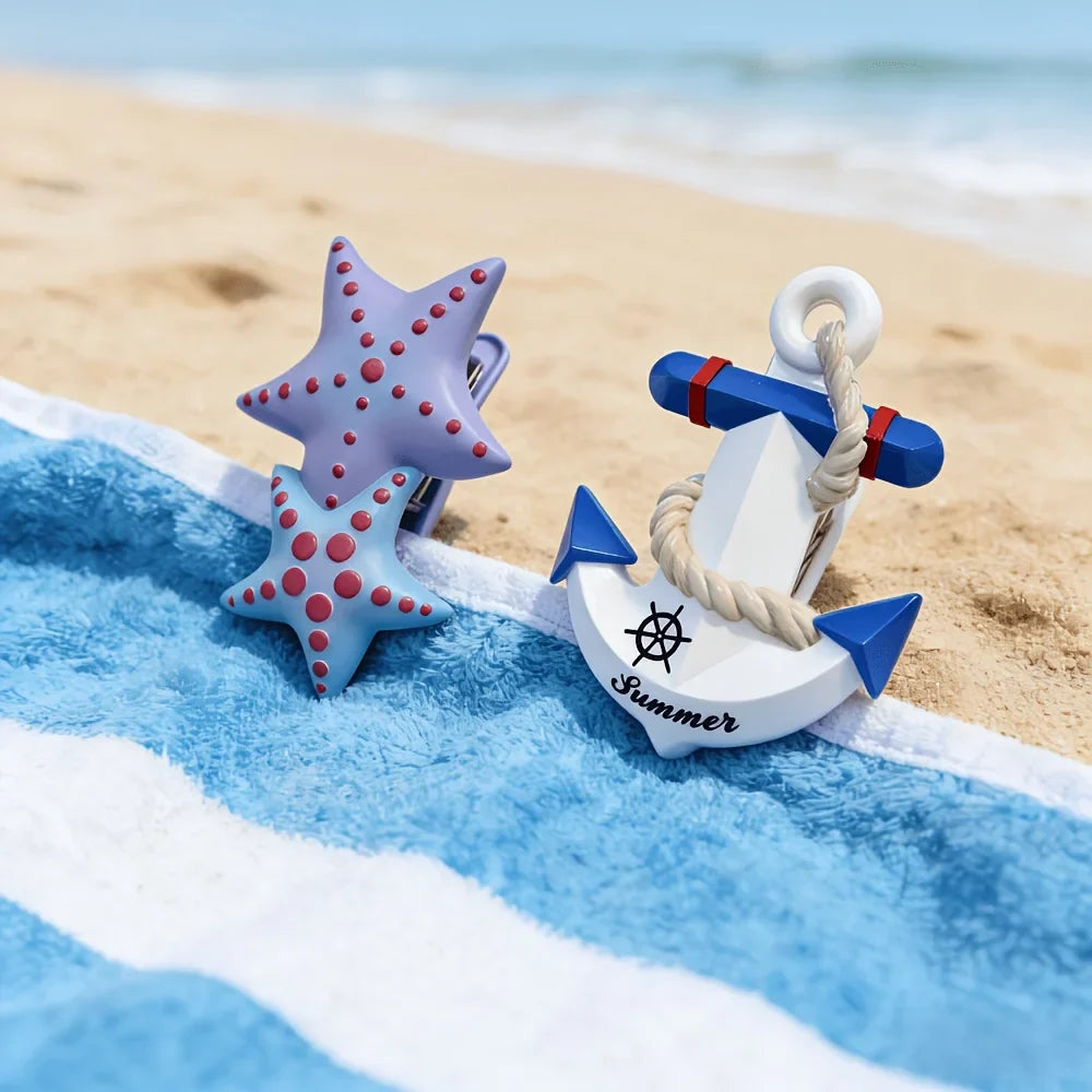 Windproof Beach Towel Clips for Chairs, Racks & Patio