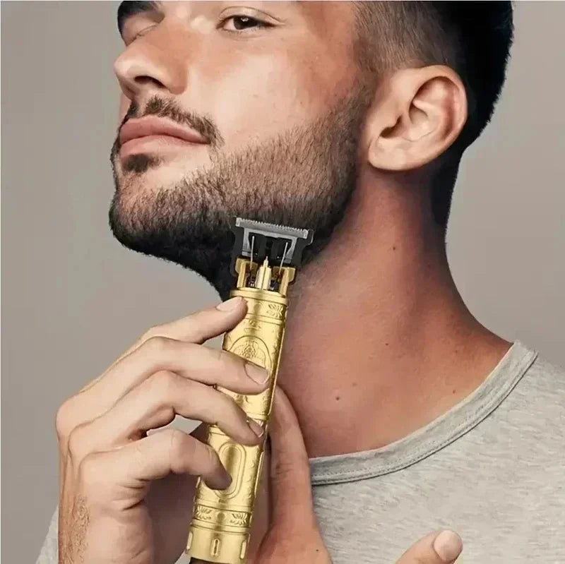 Vintage T9 Hair Clipper Professional Carving USB Fast Rechargeable
