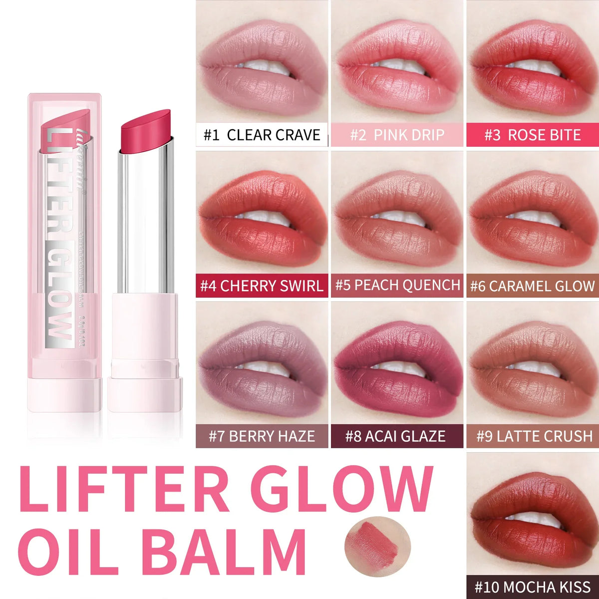 Lifter Glaze Lip Balm Oil with Hyaluronic Acid – 24HR Shine
