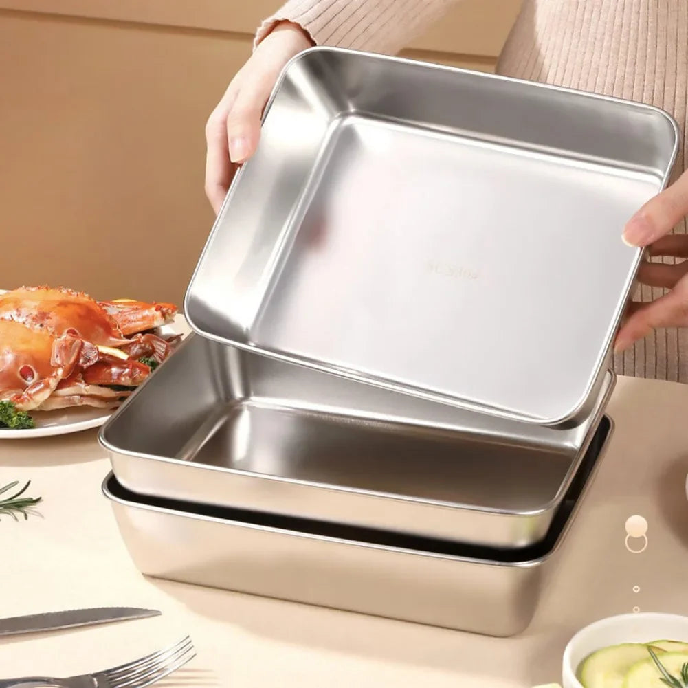Stainless Steel Leak-Proof Bento Lunch Box with Lid | 3 Sizes