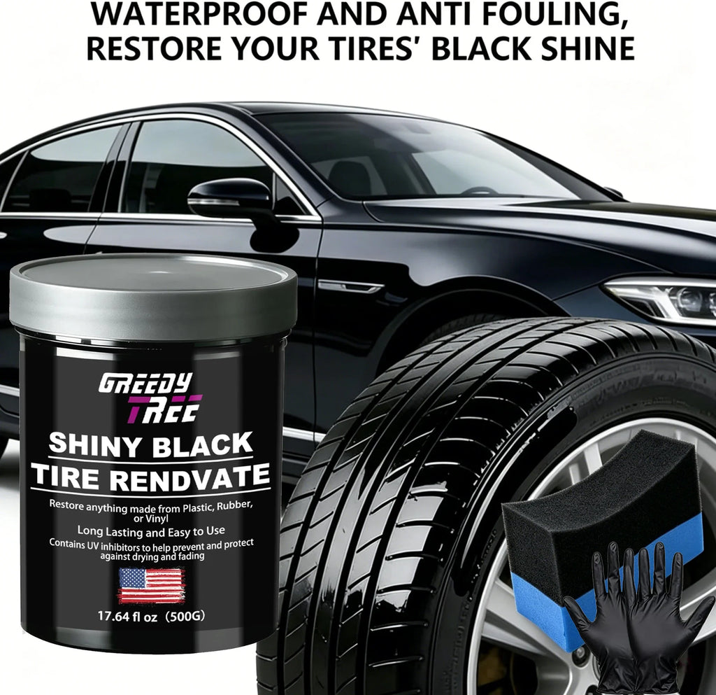 Shiny Black Tire Dressing – Deep Gloss No-Sling Formula 17.64oz