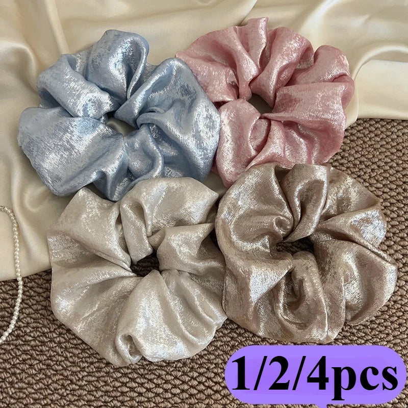 Korean Retro Large Scrunchies – Hair-Friendly Bands for Women