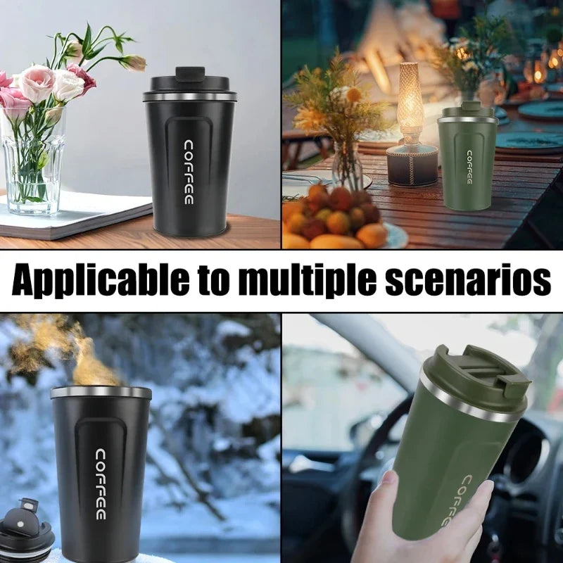Stainless Steel Travel Thermos Mug 380/510ml – Leak-Proof