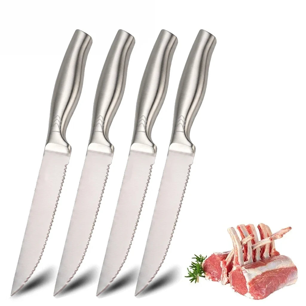 Serrated Steak Knife Set – 1/4/6/8 Pc Stainless Steel
