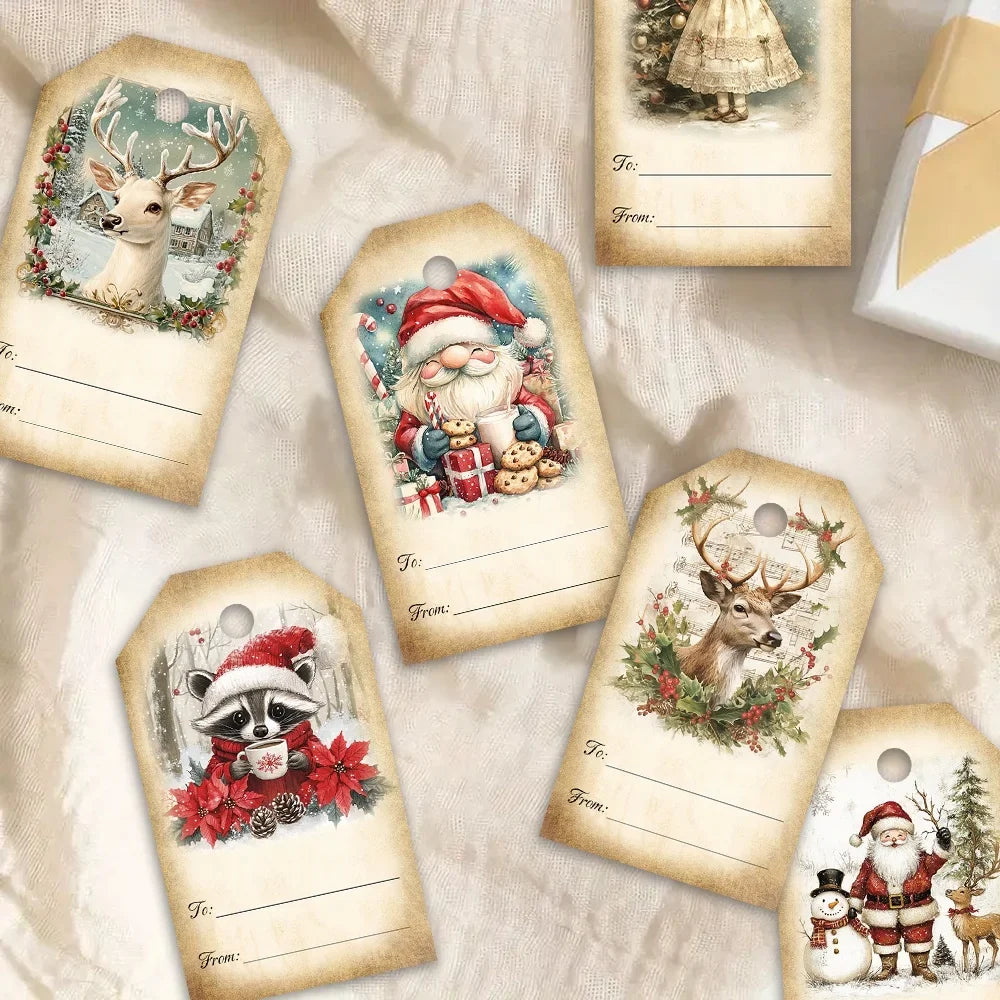 Christmas Gift Tags – Santa, Snowmen & Deer | 20/40 Pcs Set
