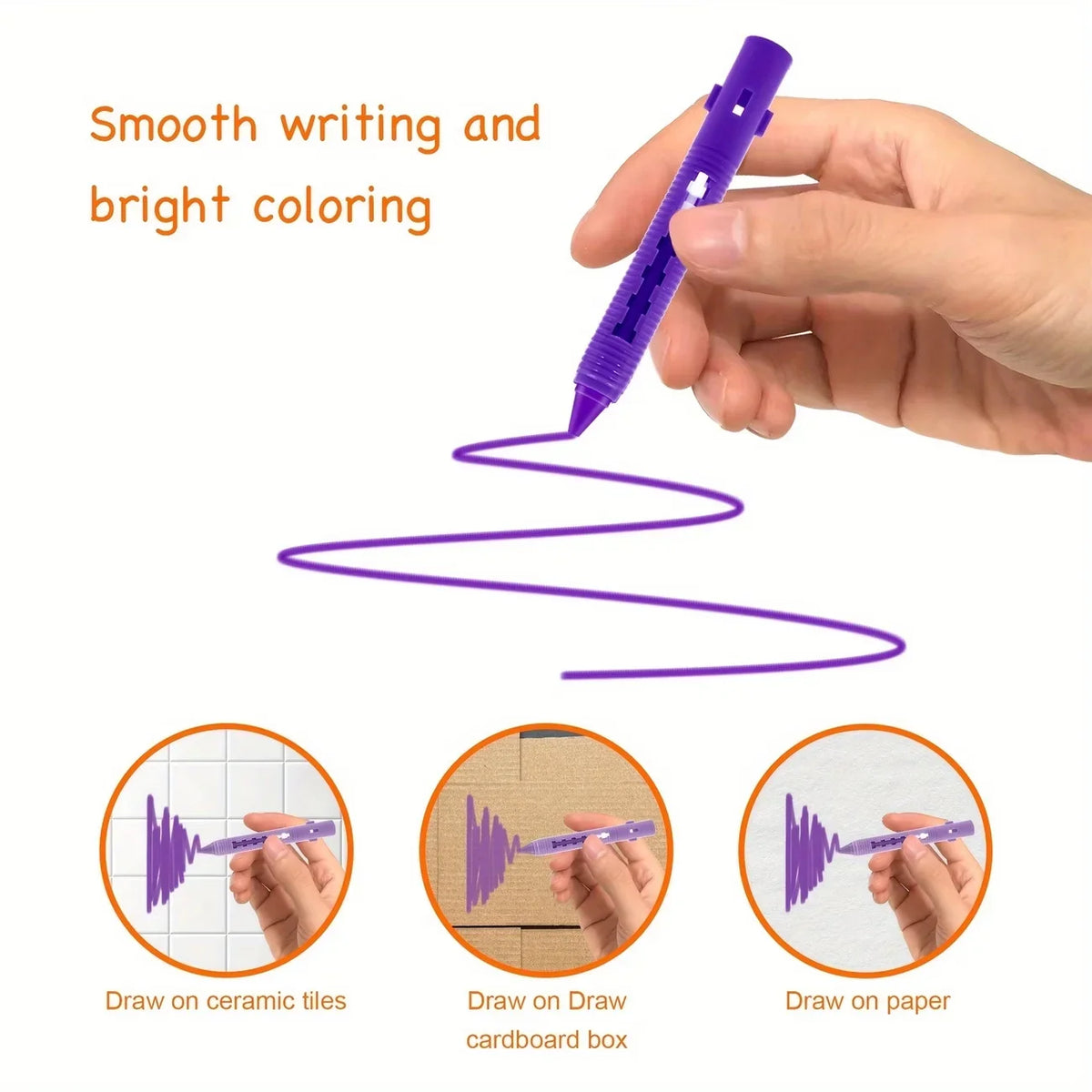 Washable Crayons Kids Colorful Easy-clean Drawing Markers Wall Art