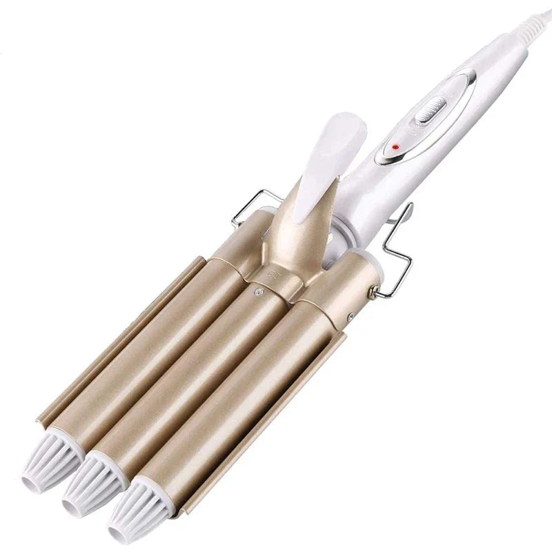 3 Barrel Ceramic Ionic Hair Waver | LCD Curling Iron