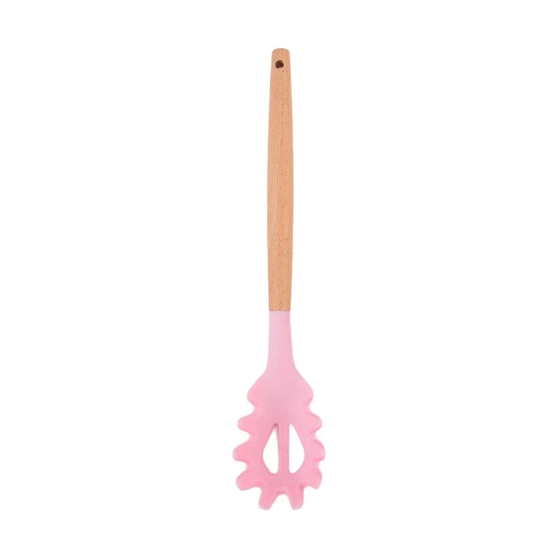 Silicone Pasta Scoop & Noodle Serving Spoon | Kitchen Strainer