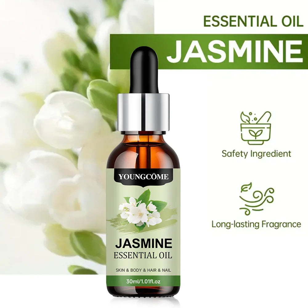 Pure Essential Oils – Jasmine, Rose, Lavender, Vanilla & Mint
