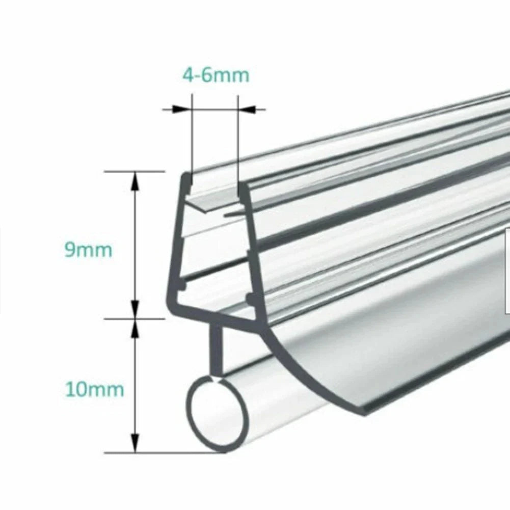Shower Door Seal Strip PVC Weatherstrip for 4–6mm Glass