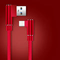 40W 5A USB-C 90° Braided Fast Charging Cable 1M/2M