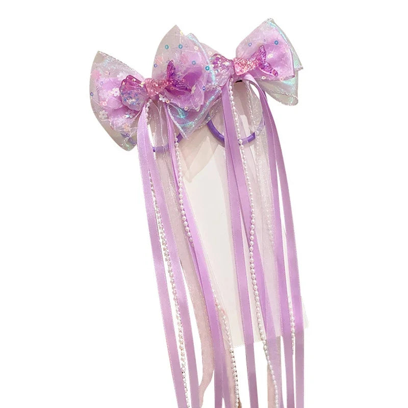 Mermaid Princess Bow Hair Clip – Girls Braided Hair Accessory